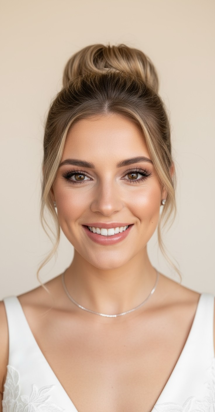 After High Bun Bridal Updo